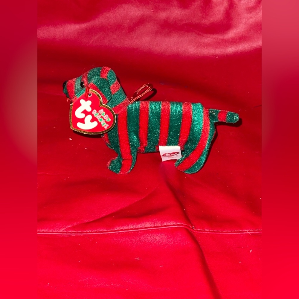 Ty Beanie Babies Baby Beanie Stripes the Dog with Swing Tags. 2009 - Picture 2 of 9
